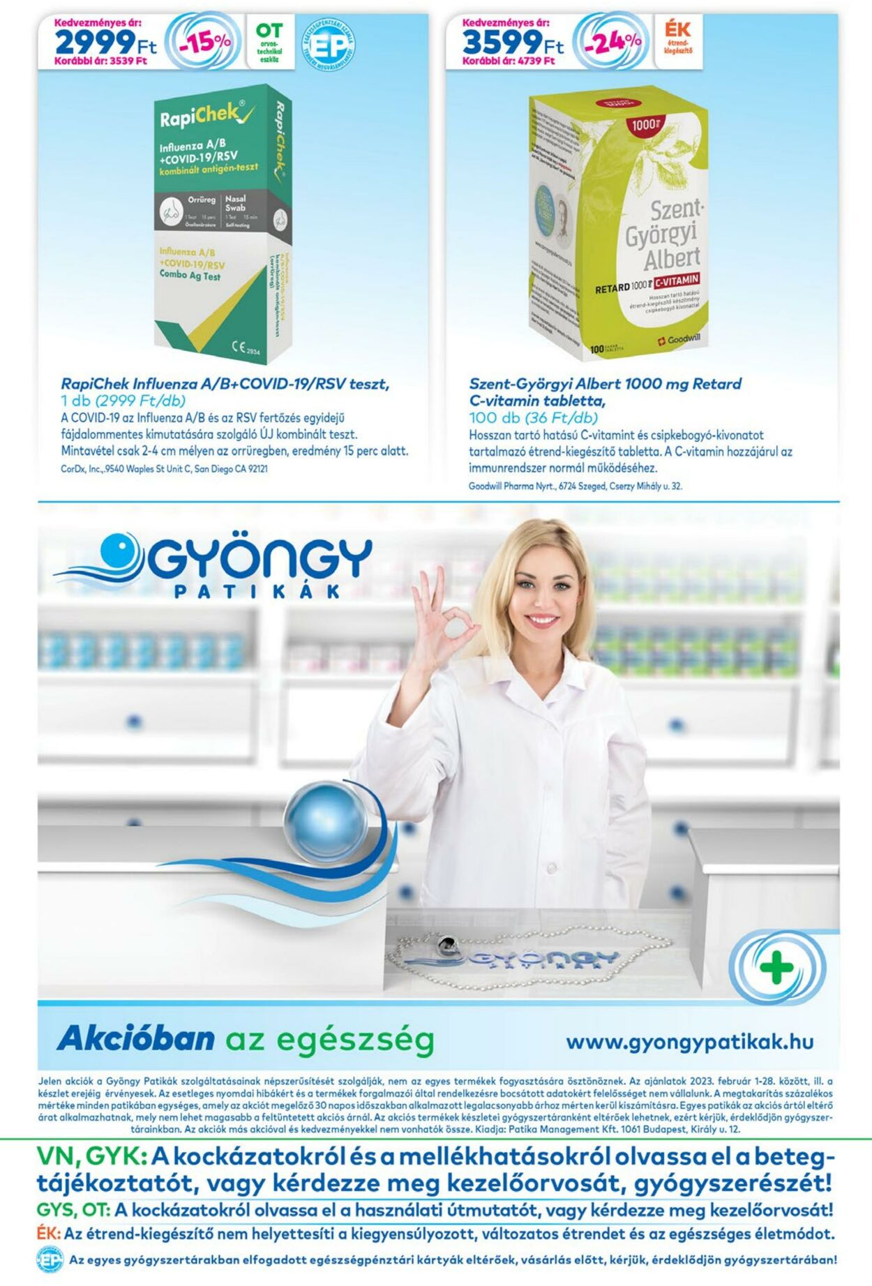 Flyer Gyöngy Patikák 01.02.2023 - 28.02.2023