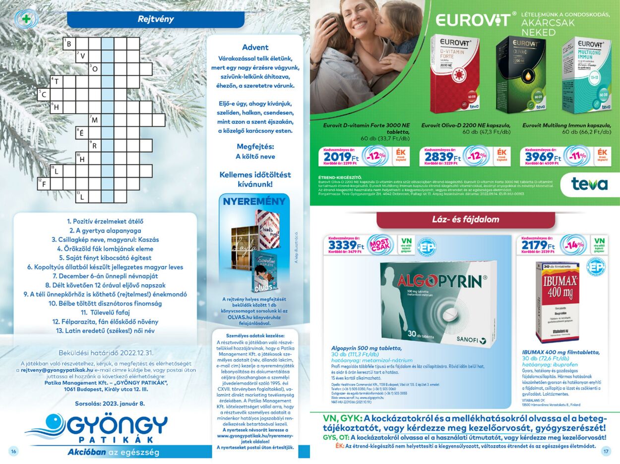 Flyer Gyöngy Patikák 01.12.2022 - 31.12.2022