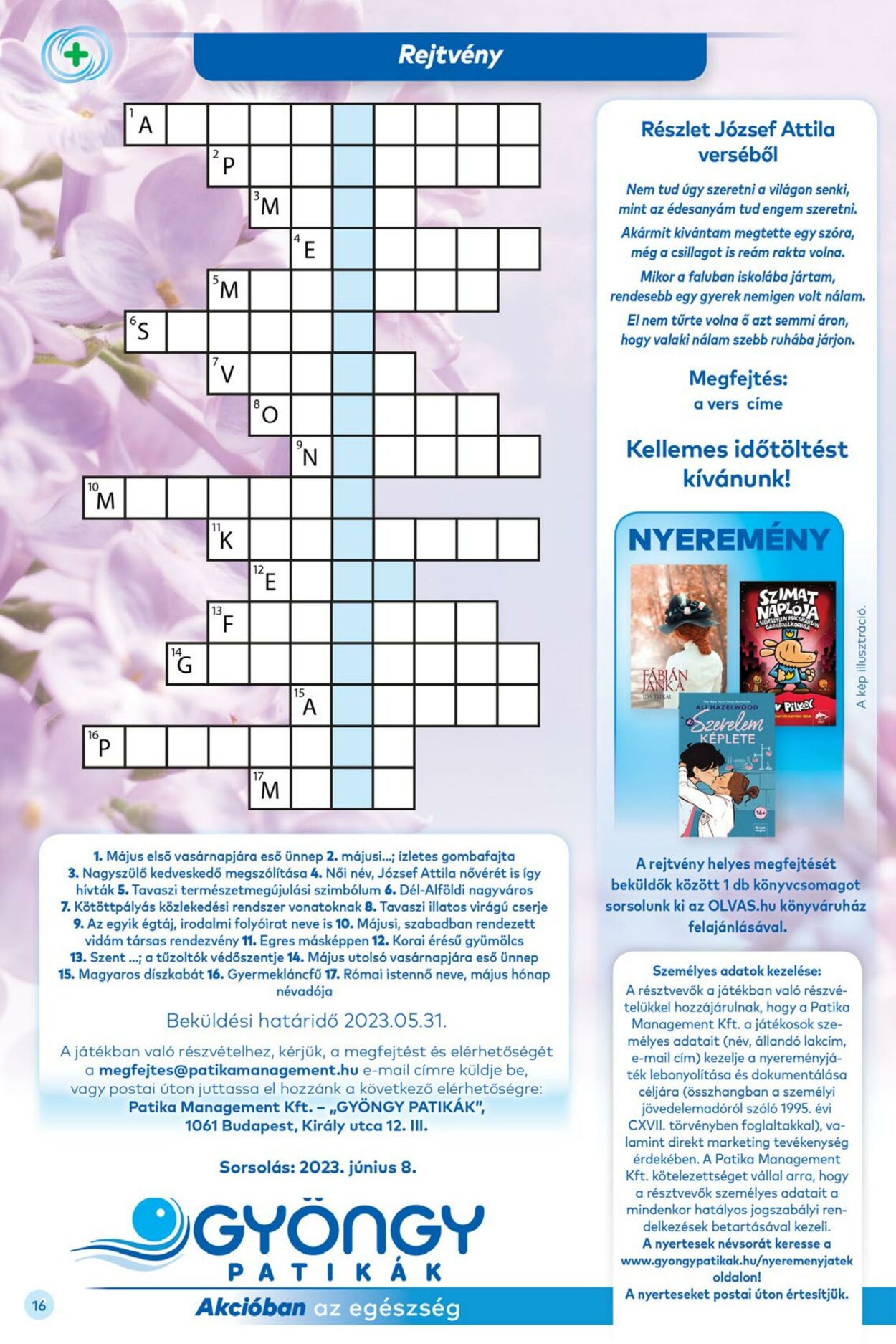 Flyer Gyöngy Patikák 01.05.2023 - 31.05.2023