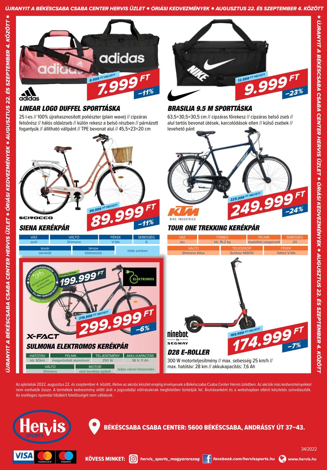 Flyer Hervis Sports 29.08.2022 - 07.09.2022