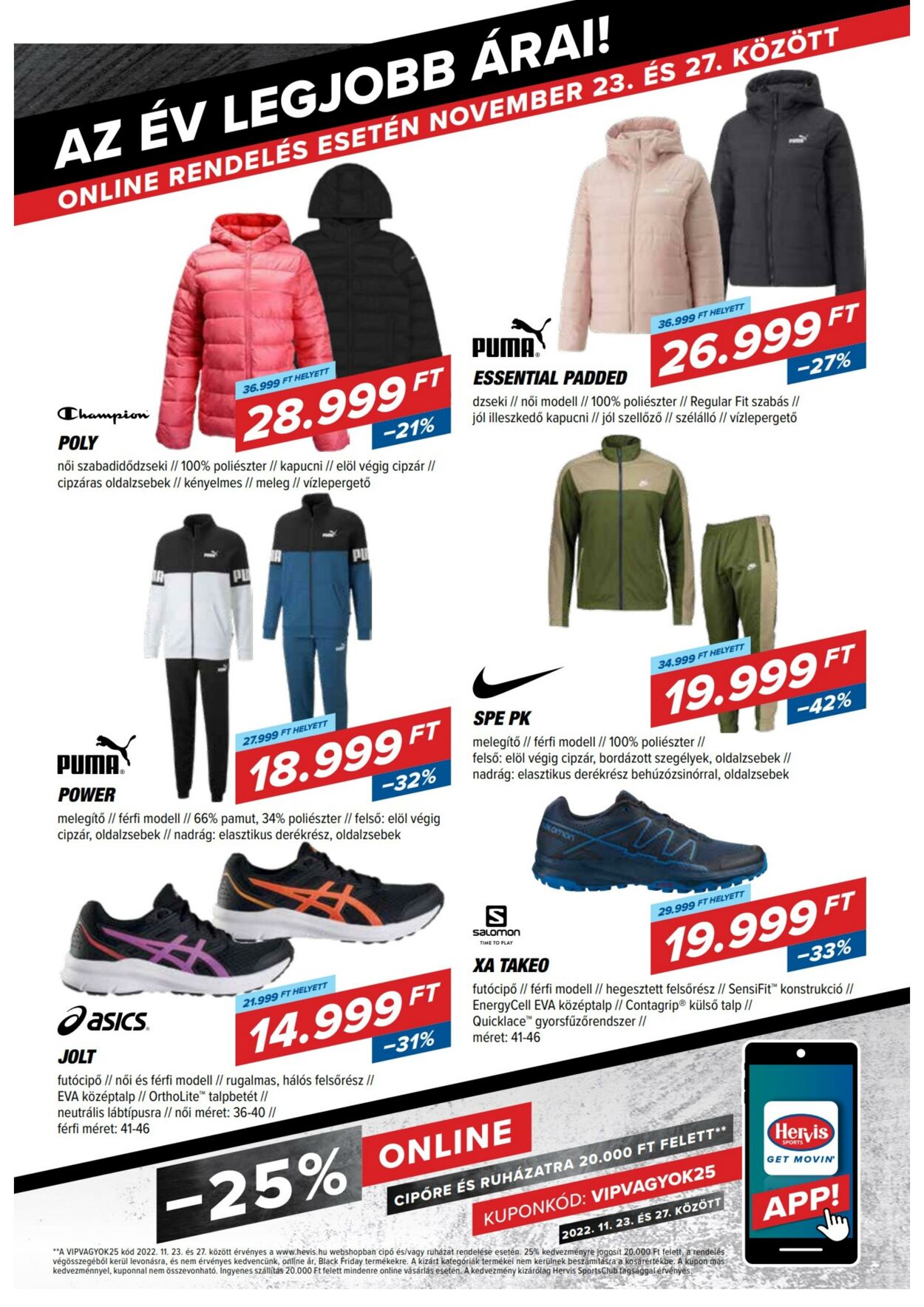 Flyer Hervis Sports 22.11.2022 - 27.11.2022