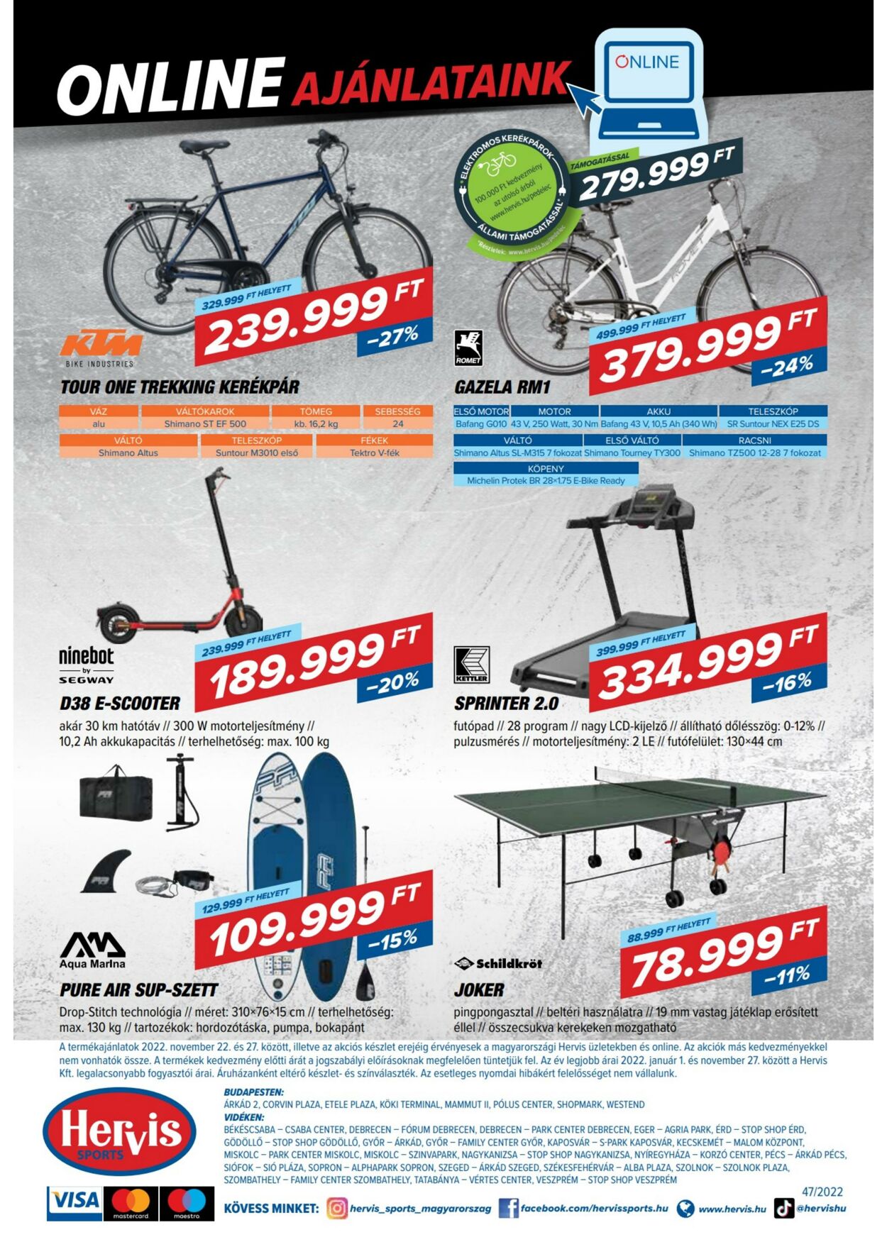 Flyer Hervis Sports 22.11.2022 - 27.11.2022