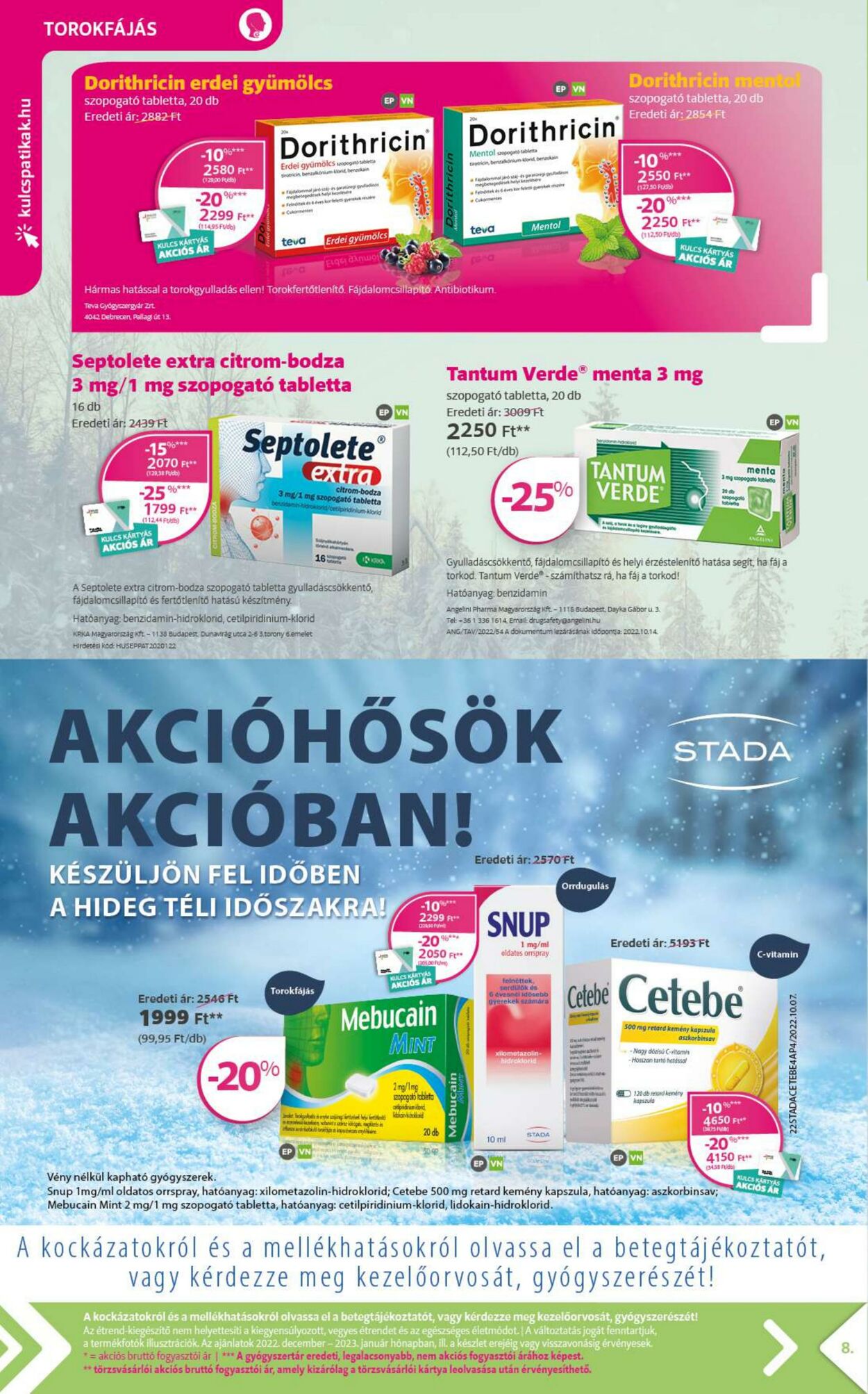 Flyer Kulcs Patikák 01.01.2023 - 31.01.2023