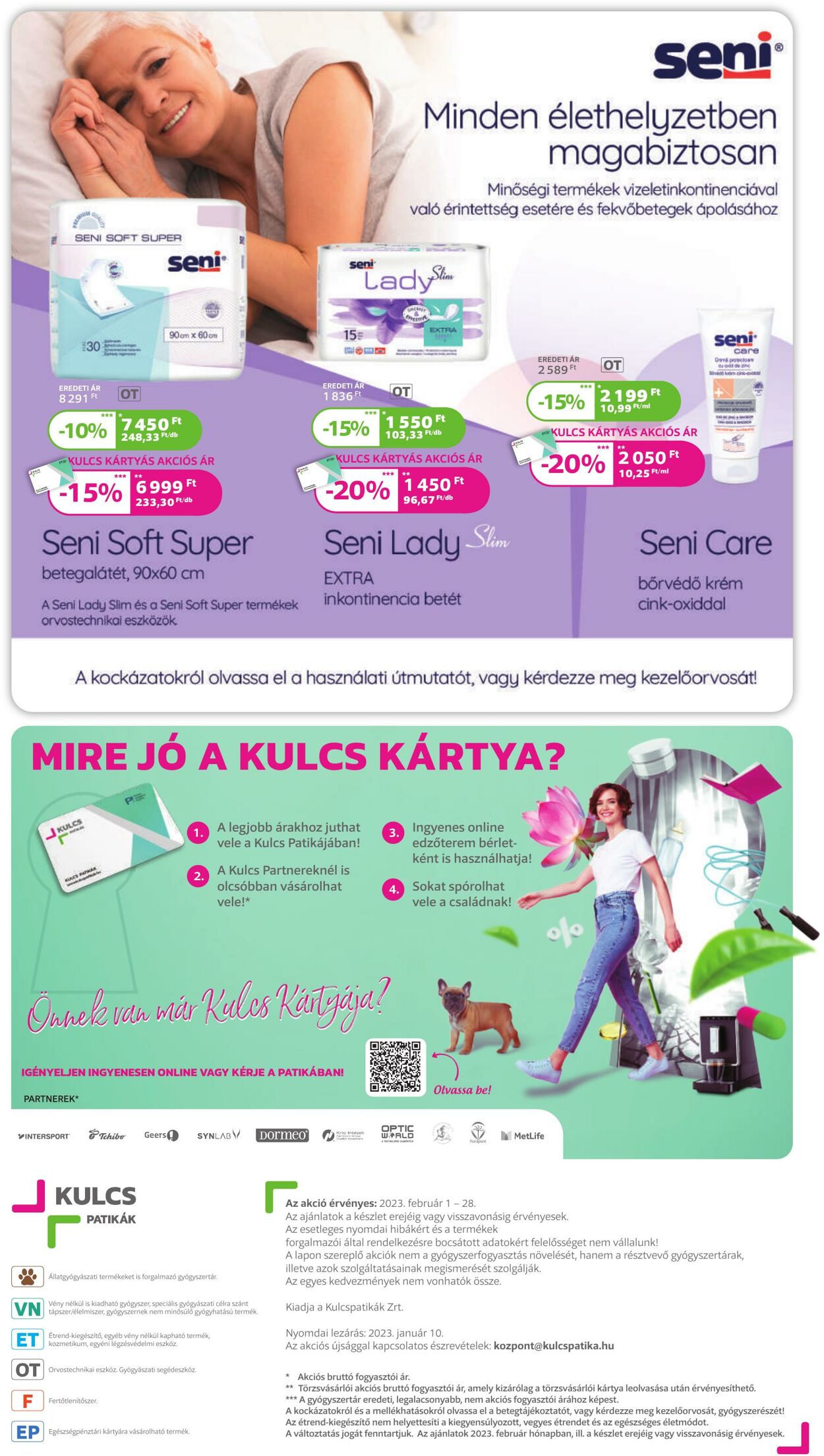 Flyer Kulcs Patikák 01.02.2023 - 28.02.2023