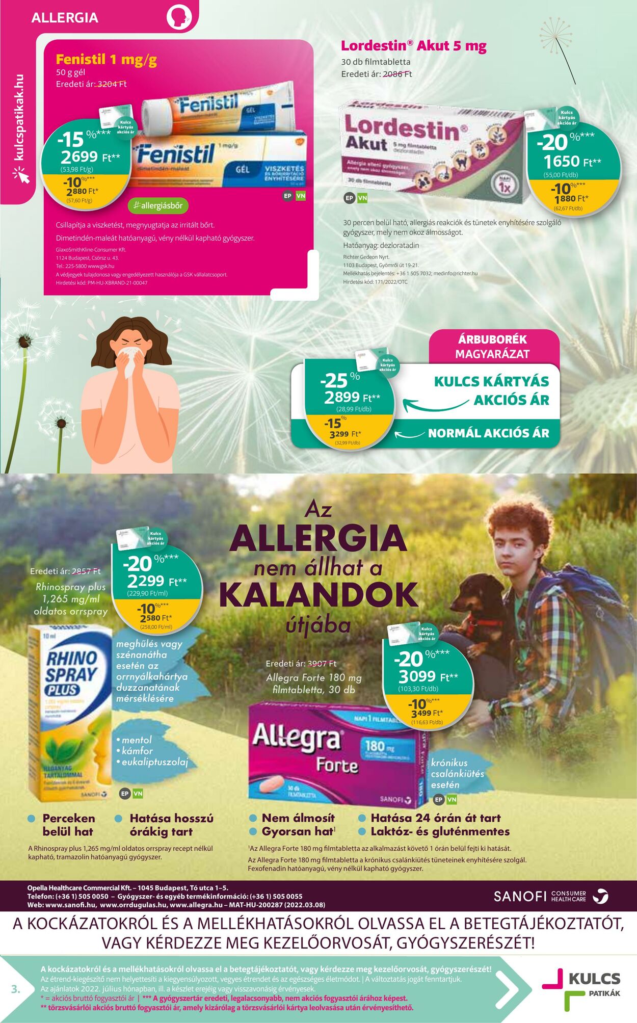 Flyer Kulcs Patikák 01.07.2022 - 31.07.2022