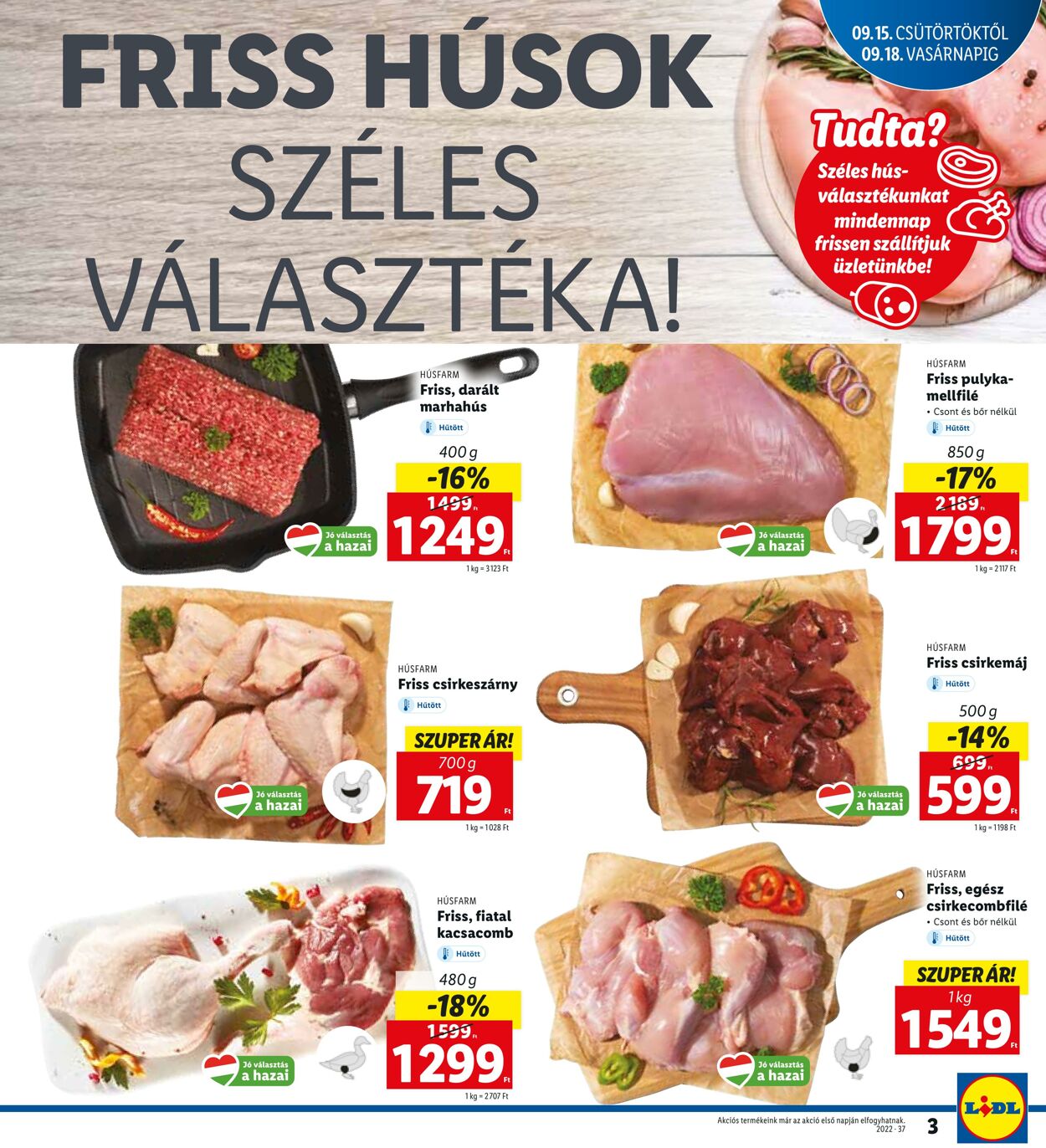 Flyer Lidl 15.09.2022 - 18.09.2022