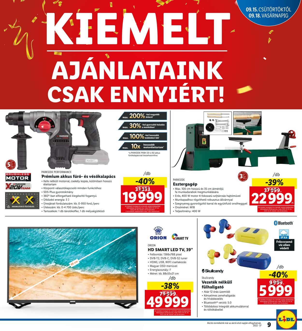 Flyer Lidl 15.09.2022 - 18.09.2022