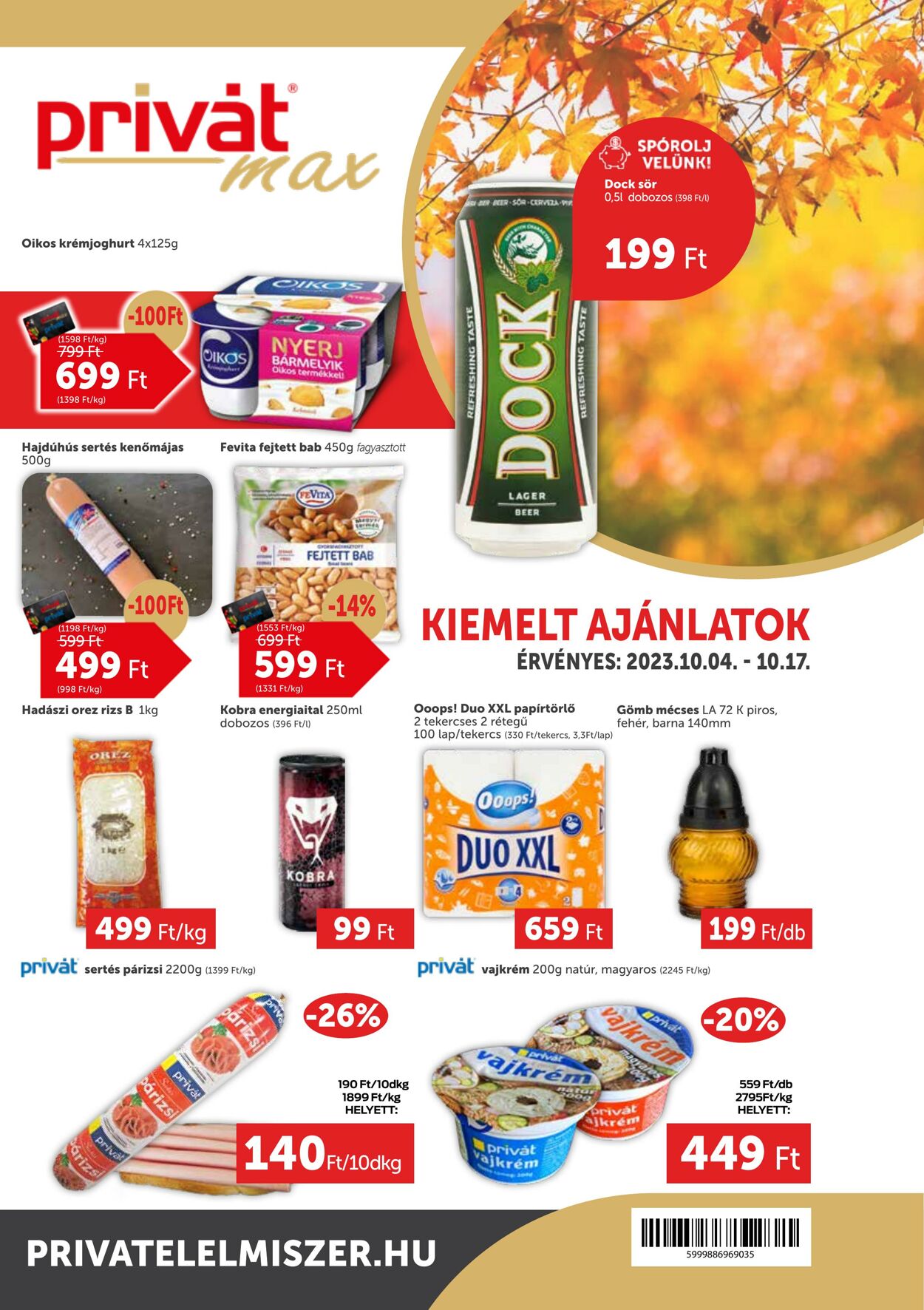 Flyer Privát 04.10.2023 - 17.10.2023