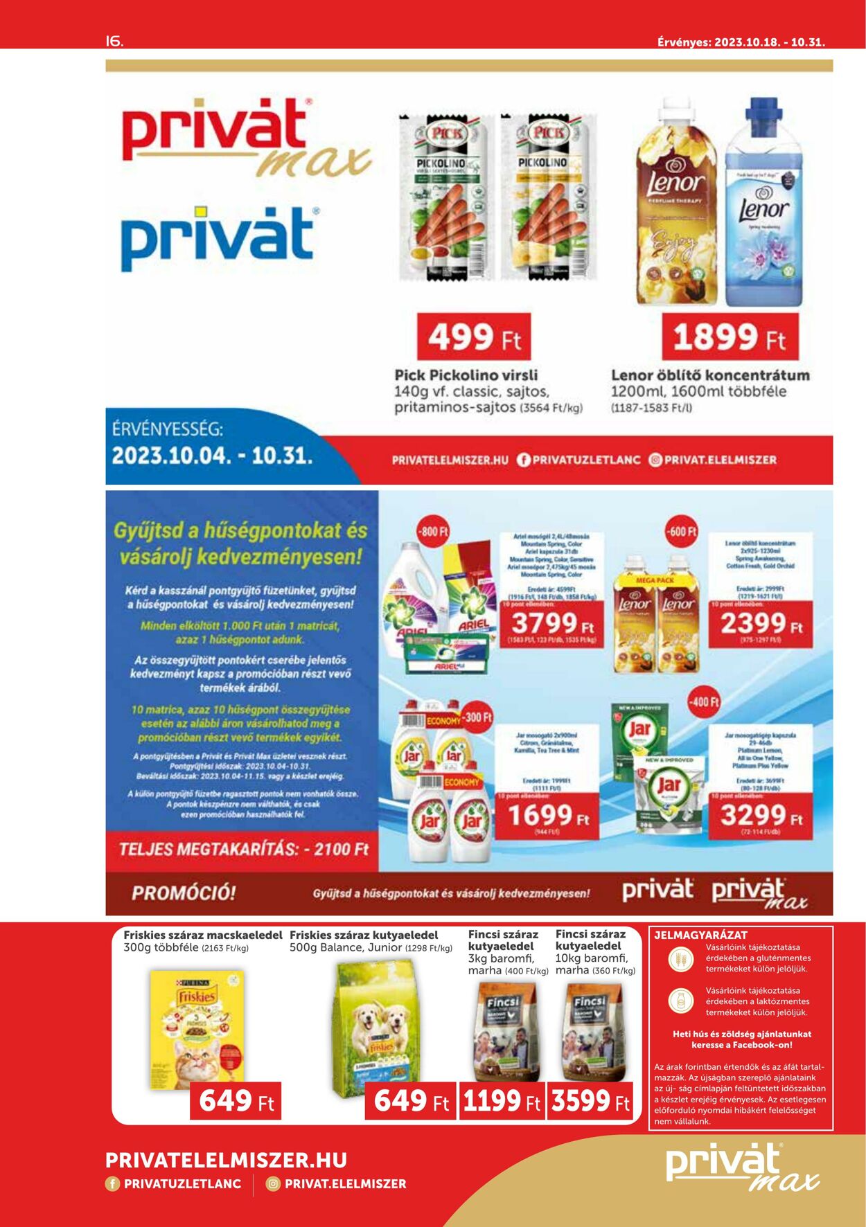 Flyer Privát 18.10.2023 - 31.10.2023