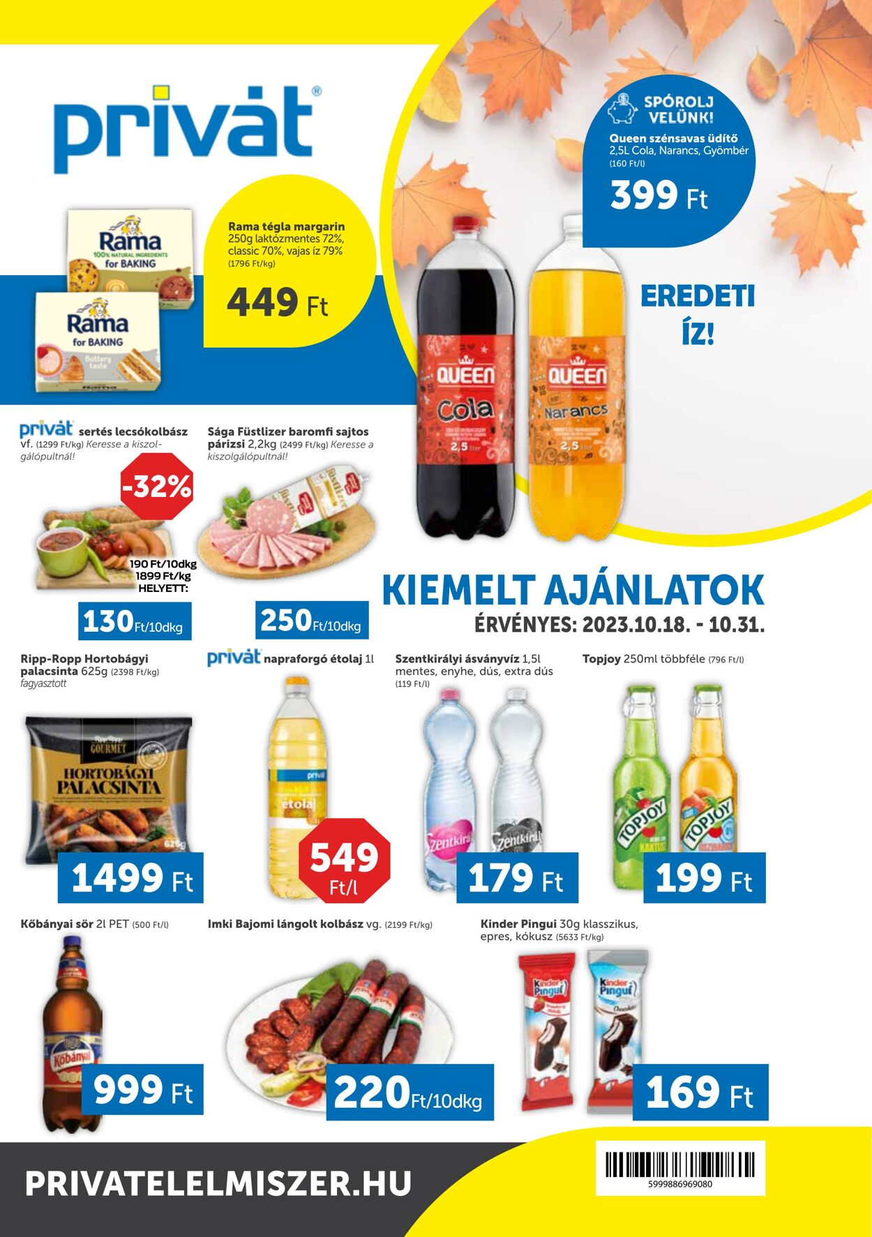 Flyer Privát 18.10.2023 - 31.10.2023